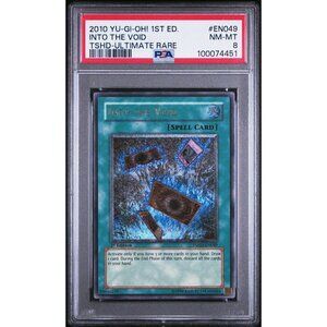 2010 YU-GI-OH TSHD-THE SHINING DARKNESS EN049 INTO THE VOID 1ST EDITION UR PSA 8